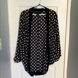Sheer Polka Dot Cardigan
